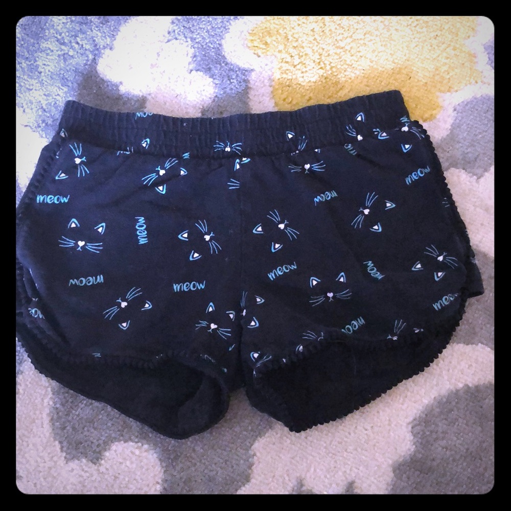 Girls shorts with cat faces